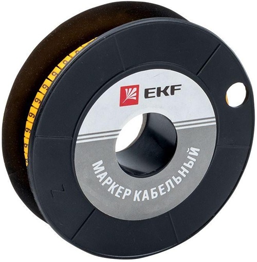 

Маркер на кабель EKF plc-KM-6-6 6,0 мм2 "6" (350 шт.) (ЕС-3), plc-KM-6-6