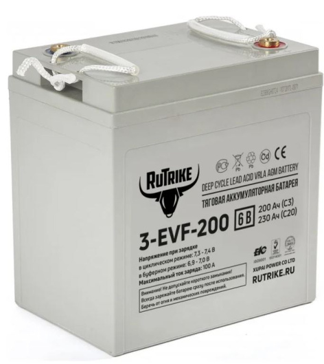 Изображение товара Аккумулятор WBR 3-EVF-200 6 В 200 Ач M8 надежный источник питания