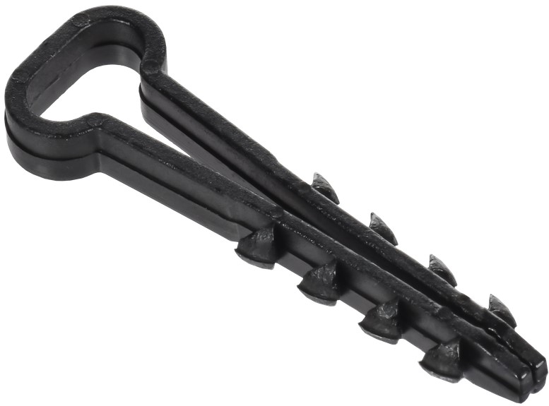 

Дюбель-хомут GENERICA UDH14-10-05-100-K02-G 10х5мм для плоского кабеля нейлон черный (уп.100шт), UDH14-10-05-100-K02-G