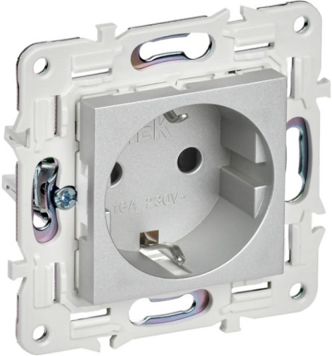 Изображение товара Розетка с заземлением IEK SK-R14-16-K23 для безопасной электромонтажа