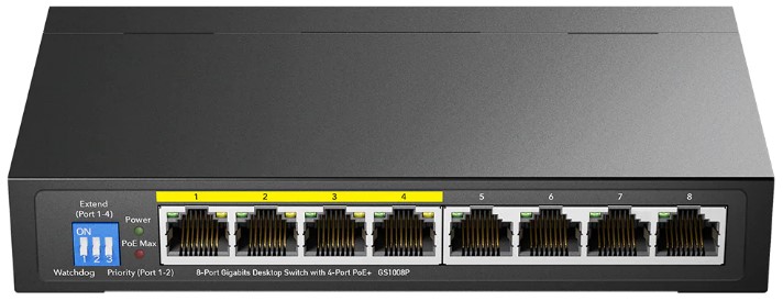 

Коммутатор Cudy GS1008P 8-Port Gigabit PoE+ Switch 60W, GS1008P