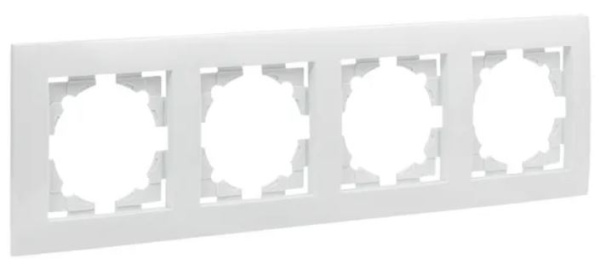 Изображение товара Рамка четырехпостовая EKF Валенсия для электроустановочных изделий 4 поста