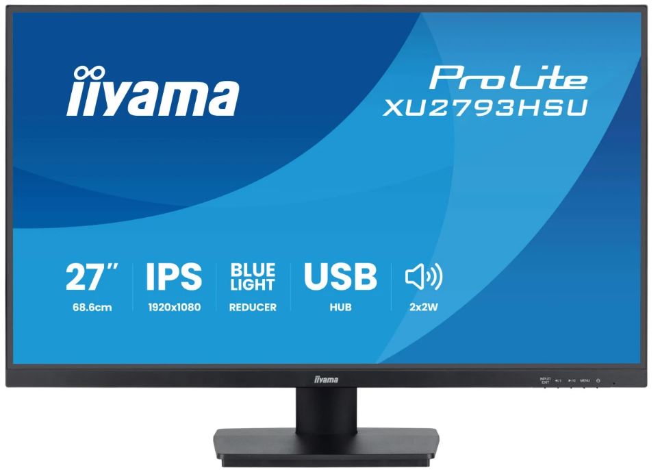 

Монитор 27" Iiyama ProLite XU2793HSU-B7 1920x1080 LED, 16:9, IPS, 300cd, 1300:1, 80M:1, 1ms, 178/178, DP, HDMI, 100Hz, Speakers, tilt, VESA, black, ProLite XU2793HSU-B7
