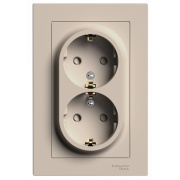 фото Розетка двухместная с заземлением  Systeme Electric ATN001226