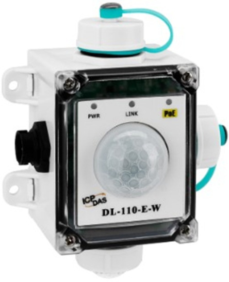 Изображение товара Датчик окружающей среды ICP DAS DL-110-E-W CR с Ethernet RS-485 и PoE