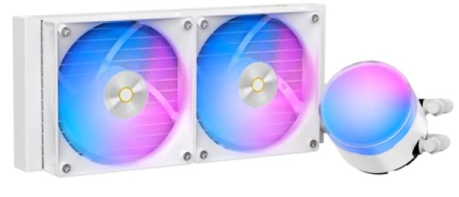 

Система охлаждения жидкостная Ocypus Delta L24 WH ARGB V2 LGA115X/1200/1700/18XX/AM4/AM5 (2*120mm, 500-2000rpm, 73CFM, 29dBa), Delta L24 WH ARGB V2