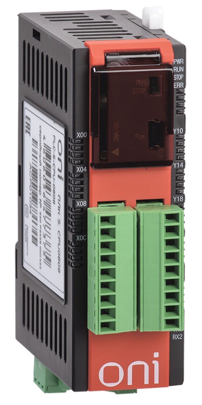 

Модуль ONI PLC-S-CPU-0808 ЦПУ со встроенными 8 дискретными входами (Sink/Source) и 8 дискретными выходами (реле). Интерфейс RS232. Напряжение питания, PLC-S-CPU-0808