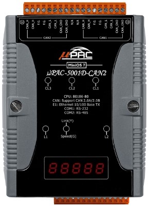 

Контроллер ICP DAS uPAC-5001D-CAN2 Programmable Automation controller with two series communication port (RS-232/RS-485), two CAN port, uPAC-5001D-CAN2