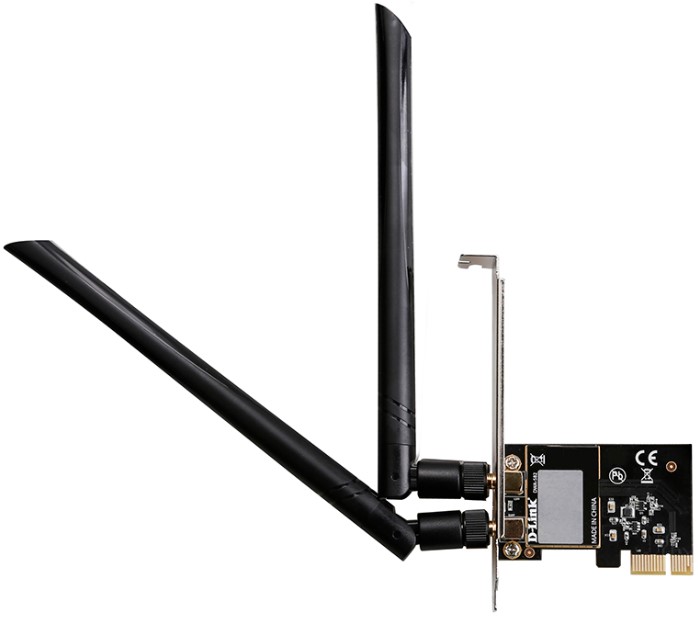 

Адаптер D-link DWA-582/RU/B1A WiFi 802.11 b/g/n/ac, 2.4/5ГГц, PCI-E, DWA-582/RU/B1A