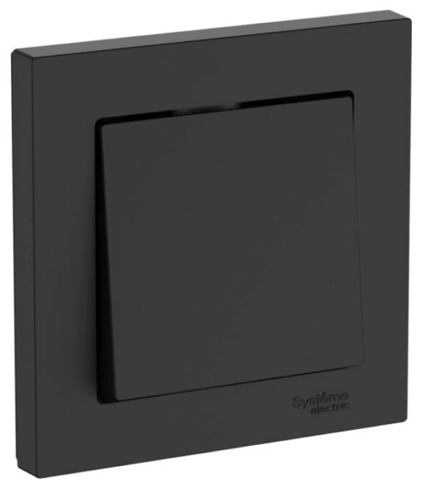 

Выключатель одноклавишный Systeme Electric ATN001012S ATLASDESIGN сх.1, 10АХ, в сборе, быстрозажим. клем., КАРБОН, ATN001012S