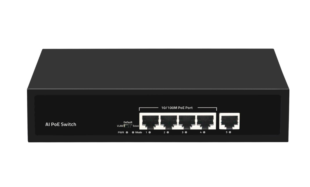

Коммутатор PoE GIGALINK GL-SW-F005-04P 4 PoE (802.3af) порта 10/100Мбит/с до 250 метров cat.6, 1 Uplink порт 100Мбит/с, 60Вт, GL-SW-F005-04P