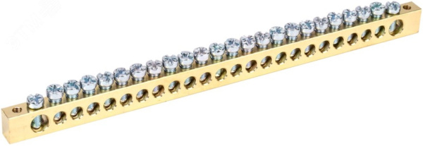 Изображение товара Шина IEK YNN21-24-100 для заземления и соединений на DIN-рейке