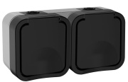фото Розетка двухместная с заземлением  IEK TS-R26-16-55-G-K53