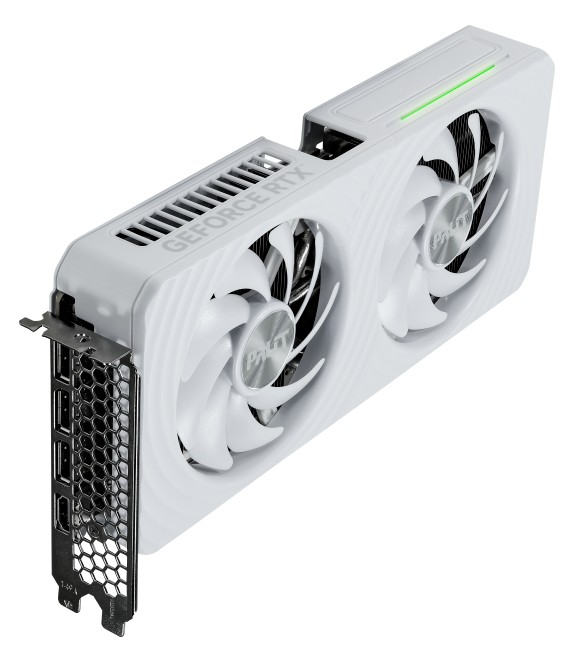

Видеокарта PCI-E Palit GeForce RTX 5060 WHITE OC (NE75060U19P1-GB2063M) 8GB GDDR7 128bit 5nm 2527/2800MHz HDMI 3*DP, GeForce RTX 5060 WHITE OC (NE75060U19P1-GB2063M)