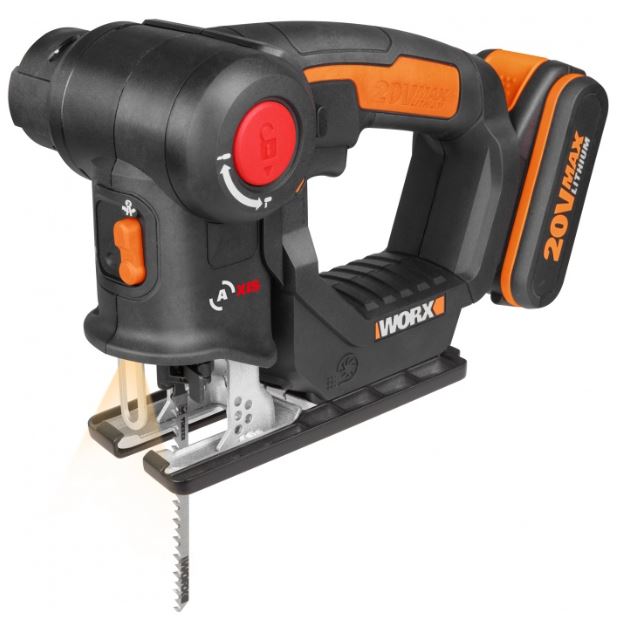 

Лобзик Worx WX550 аккумуляторный-сабельная 20В 1х2 Ач кейс, WX550