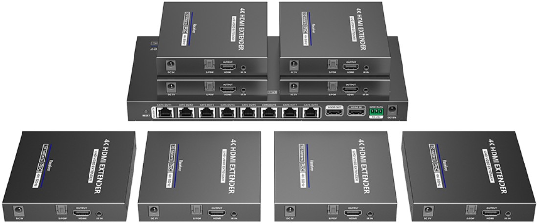 

Разветвитель LENKENG LKV828P-I 1*8 HDMI, 4K, ИК, CAT6, до 70 метров, LKV828P-I