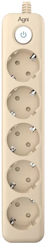 

Сетевой фильтр AGNI TP-FD5E-5m-ivory 5 розеток, 16А, 4000Вт, 220-250В, 5 м, 3x1,5mm2, слоновая кость, TP-FD5E-5m-ivory