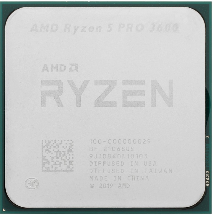 

Процессор AMD Ryzen 5 PRO 3600 100-000000029 Zen 2 6C/12T 3.6-4.2GHz (AM4, L3 32MB, 7nm, 65W), Ryzen 5 PRO 3600