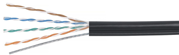 Изображение товара Кабель витая пара Cabeus UTP-4P-Cat.5e-SOLID-ST-OUT 305 м внешний трос