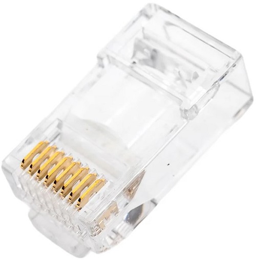 

Коннектор NikoMax NMC-RJ88RZ50UE1-PT-100 под витую пару RJ45/8P8C, Кат.6, покрытие 50мкд, сквозной, универсальный, уп-ка 100шт, NMC-RJ88RZ50UE1-PT-100