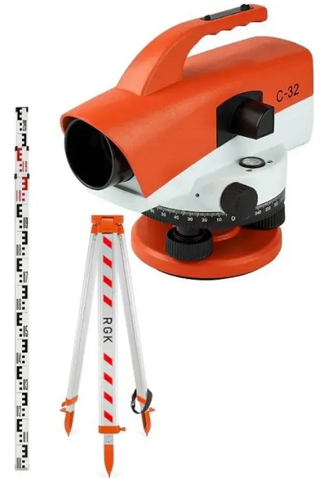 

Нивелир RGK 778268 оптический комплект C-32 + S6-N + S3, 778268