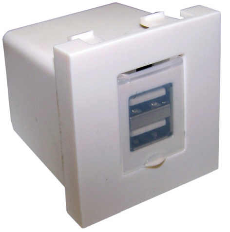 фото Модуль  Lanmaster LAN-EZ45x45-2xUSB-WH в Красноярске