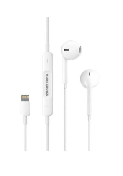 Изображение товара Наушники More Choice G15i внутриканальные проводные с микрофоном и Lightning