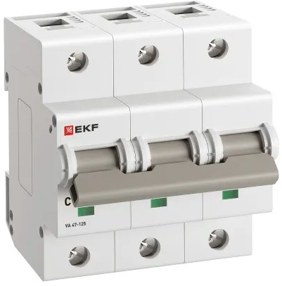 

Автоматический выключатель EKF mcb47125-3-25C ВА 47-125 3P 25А (C) 15кА PROxima, mcb47125-3-25C