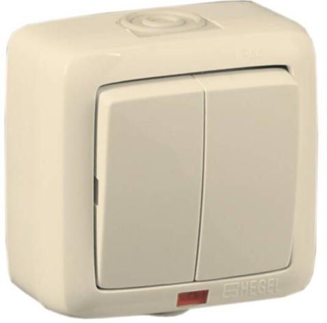 Изображение товара Двухклавишный выключатель HEGEL ВА10-252-01 для электросетей
