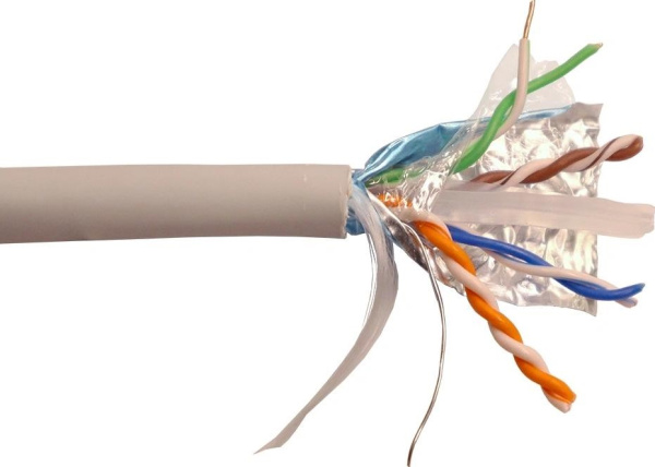 Изображение товара Кабель витая пара Lanmaster LAN-6AFTP-HFLT-GY