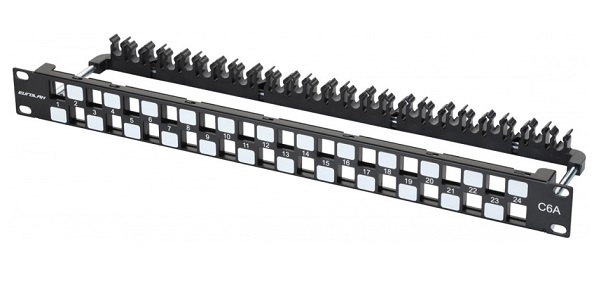 

Панель Eurolan 27B-00-24BL-UA 19” наборная, UTP 6A, 1U, 24 порта, черный, 27B-00-24BL-UA