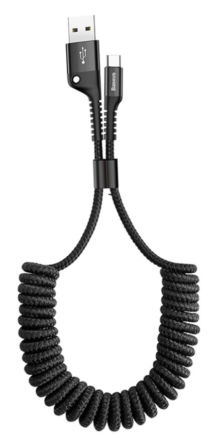 

Кабель интерфейсный Baseus CATSR-01 Fish Eye Spring 1m Black, CATSR-01