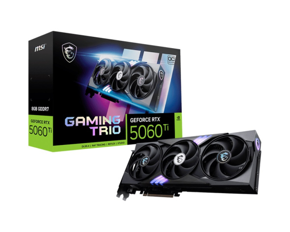 Изображение товара Видеокарта MSI GeForce RTX 5060 TI GAMING TRIO OC (RTX 5060 Ti 8G GAMING TRIO OC)