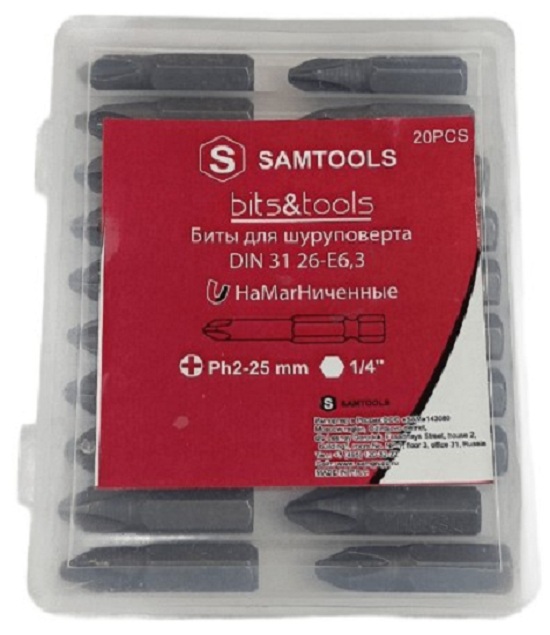 

Бита ООО САМ SAMC-003002025 крестовая PH2 25 мм 20 шт, SAMC-003002025