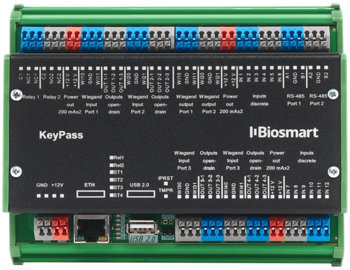 

Контроллер BioSmart KeyPass биометрический, организации СКУД и системы УРВ на основе мультиформатных RFID-считывателей BioSmart, KeyPass