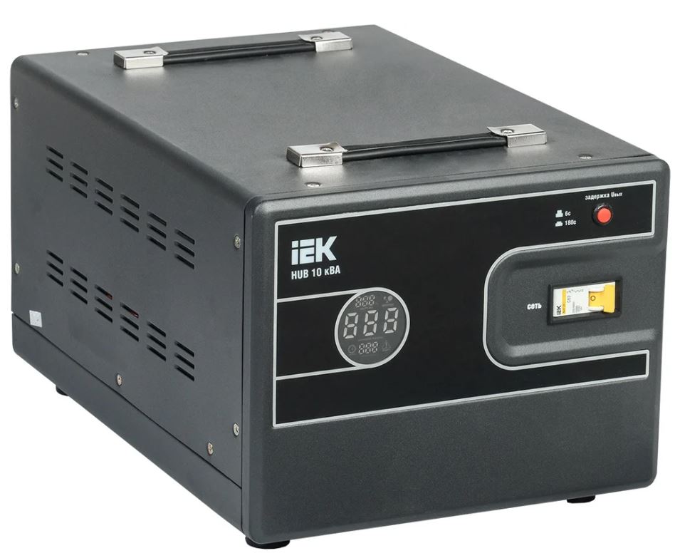 

Стабилизатор напряжения IEK IVS21-1-010-13 1ф 10кВА HUB переносной, IVS21-1-010-13