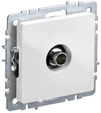 

Розетка IEK BR-A10-O-K01 телевизионная оконечная TV СП Brite РТВ11-0-БрБ белая, BR-A10-O-K01