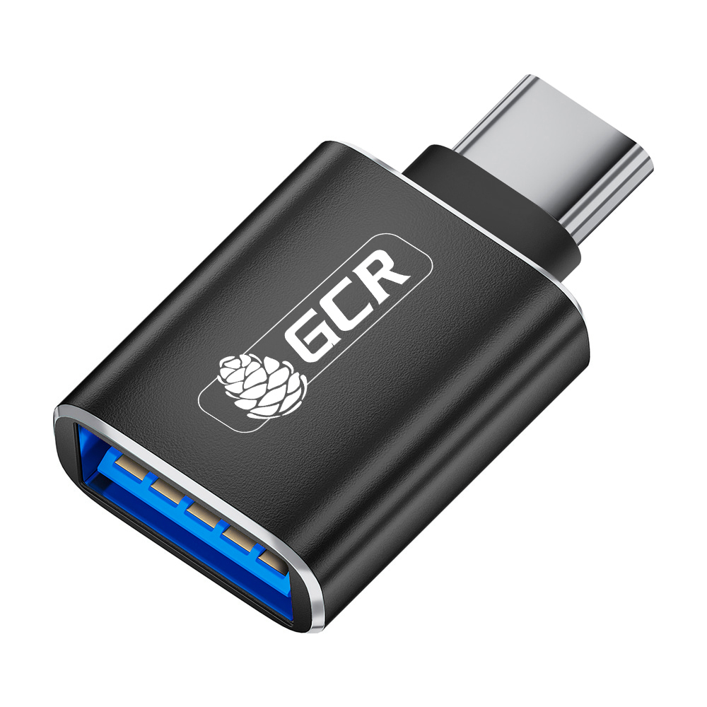 Переходник Type C-USB 3.0 Greenconnect GCR-52299 M/AF, черный