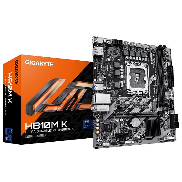 

Материнская плата mATX GIGABYTE H810M K (LGA1851, H810, 2*DDR5, PCIe, M.2, 4*SATA, 2*USB 3.2, 4*USB 2.0, HDMI, DP), H810M K
