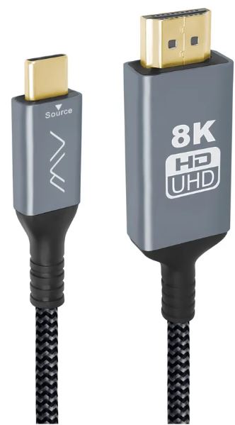 Кабель-переходник Caweon ACB-2M USB-C - HDMI, VISARIO, 2м, серый