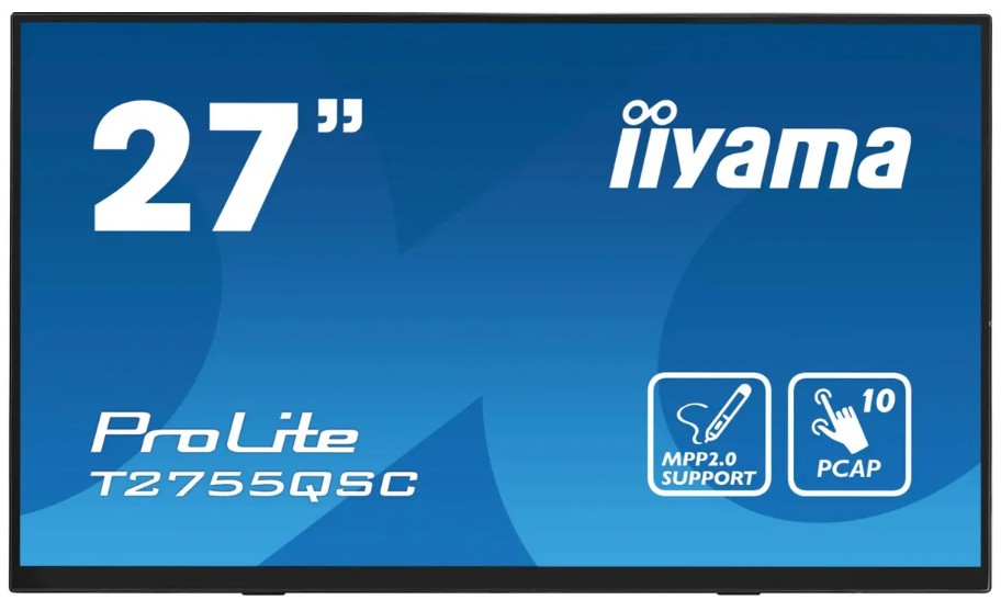 

Монитор 27" Iiyama ProLite T2755QSC-B1 2560x1440, LED, 16:9, IPS, 400cd, 1000:1, 5ms (GTG), 178гр/178гр, HDMI, DP, 2*USB-A, 75Hz, Speakers, Touch, til, ProLite T2755QSC-B1