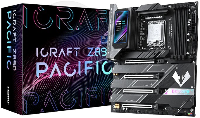 

Материнская плата ATX MAXSUN MS-iCraft Z890 PACIFIC (LGA1851, Z890, 4*DDR5, 4*SATA, 4*M.2, USB 3.2, USB 2.0, USB Type-C, 4*PCIe, HDMI, DP), MS-iCraft Z890 PACIFIC
