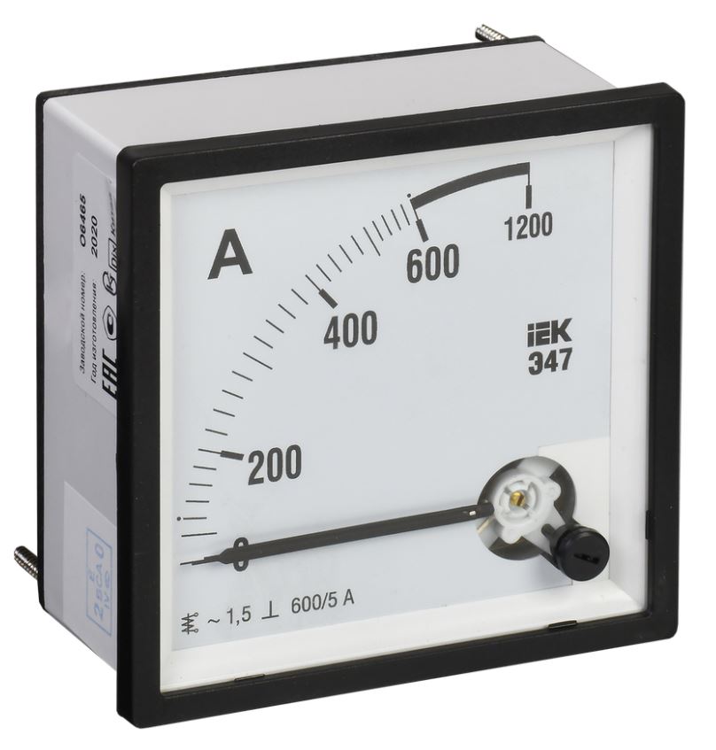 

Амперметр IEK IPA10-6-0600-E Э47 600/5А кл. точн. 1,5 72х72мм, IPA10-6-0600-E