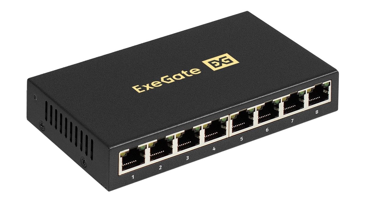 

Коммутатор неуправляемый Exegate EDGS-1008D EX298694RUS 8-портовый гигабитный UTP 10/100/1000 Base-T, EDGS-1008D
