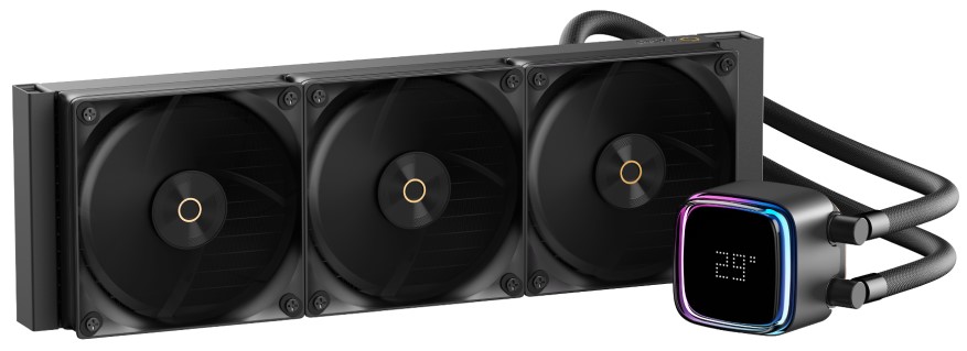 

Система охлаждения жидкостная Ocypus Iota-L36-BK LGA115x/1200/1700/1851/AM4/AM5 (TDP 300W, 500-2000rpm, 77CFM, 29dBa, 4-pin PWM, 3*120x120mm, black), Iota-L36-BK
