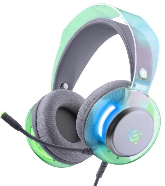 

Гарнитура Defender Glitch 62490 белый, RGB, провод 2 м, Glitch