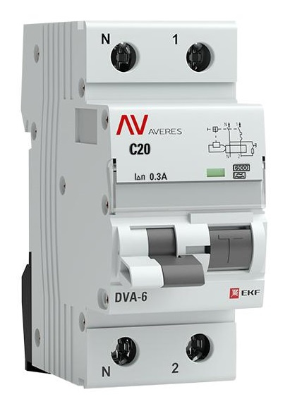 фото Автомат дифференциальный EKF rcbo6-1pn-20C-300-a-av в Красноярске