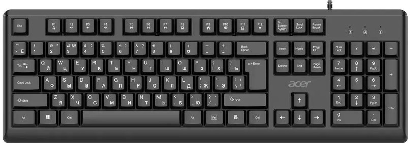 

Клавиатура Acer OKW501 ZL.KBDEE.01U черный USB Multimedia кабель 1.8м, OKW501
