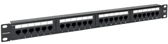 

Патч-панель EKF TRC-PPNL-5EUTP-1U24 TERACOM 19'' Cat.5E 1U неэкран. UTP 24 порта RJ-45 110 IDC, TRC-PPNL-5EUTP-1U24