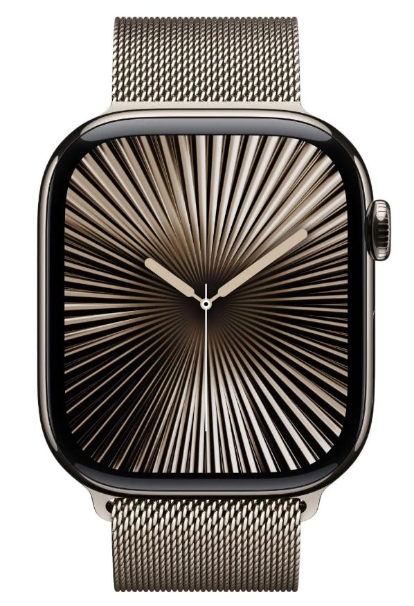 

Часы Apple Watch Series 10 GPS + Cellular 46mm MWYC3 Natural Titanium Case with Natural Milanese Loop - M/L, Watch Series 10 GPS + Cellular 46mm